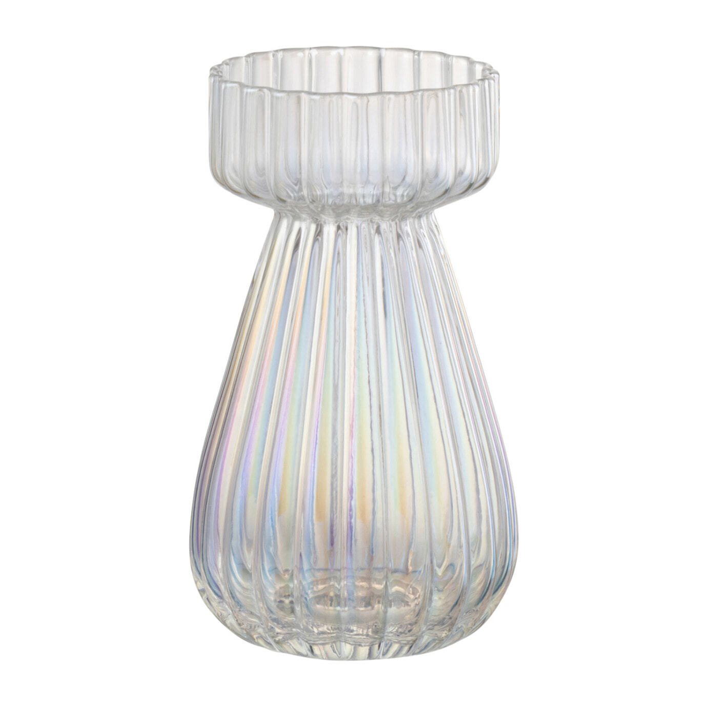 J-Line vase Rib - verre - transparent