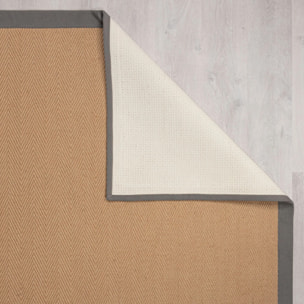 Tapis en jute antiderapant de couloir KIRA