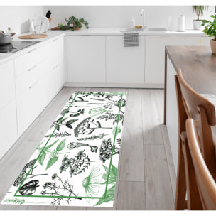 Alfombra de vinilo CERAMIKO, Plantass medicinales menta 66x150 cm