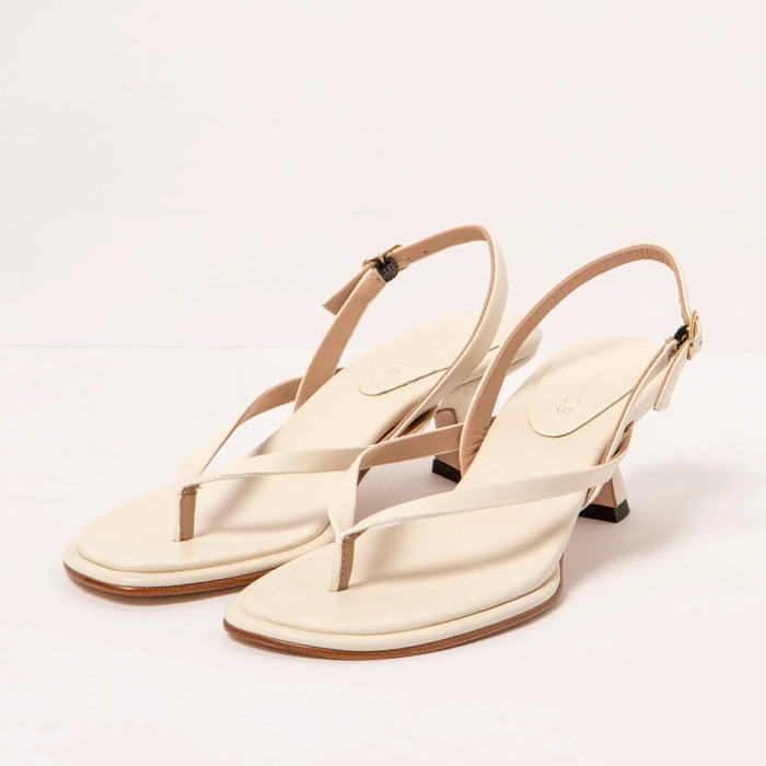 Sandalias con tacón S3166 NAPPA CREAM/ GLERA color Cream