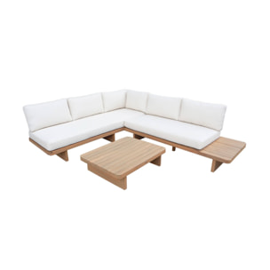Salon de jardin d'angle bois d'acacia 5 places ZENZU