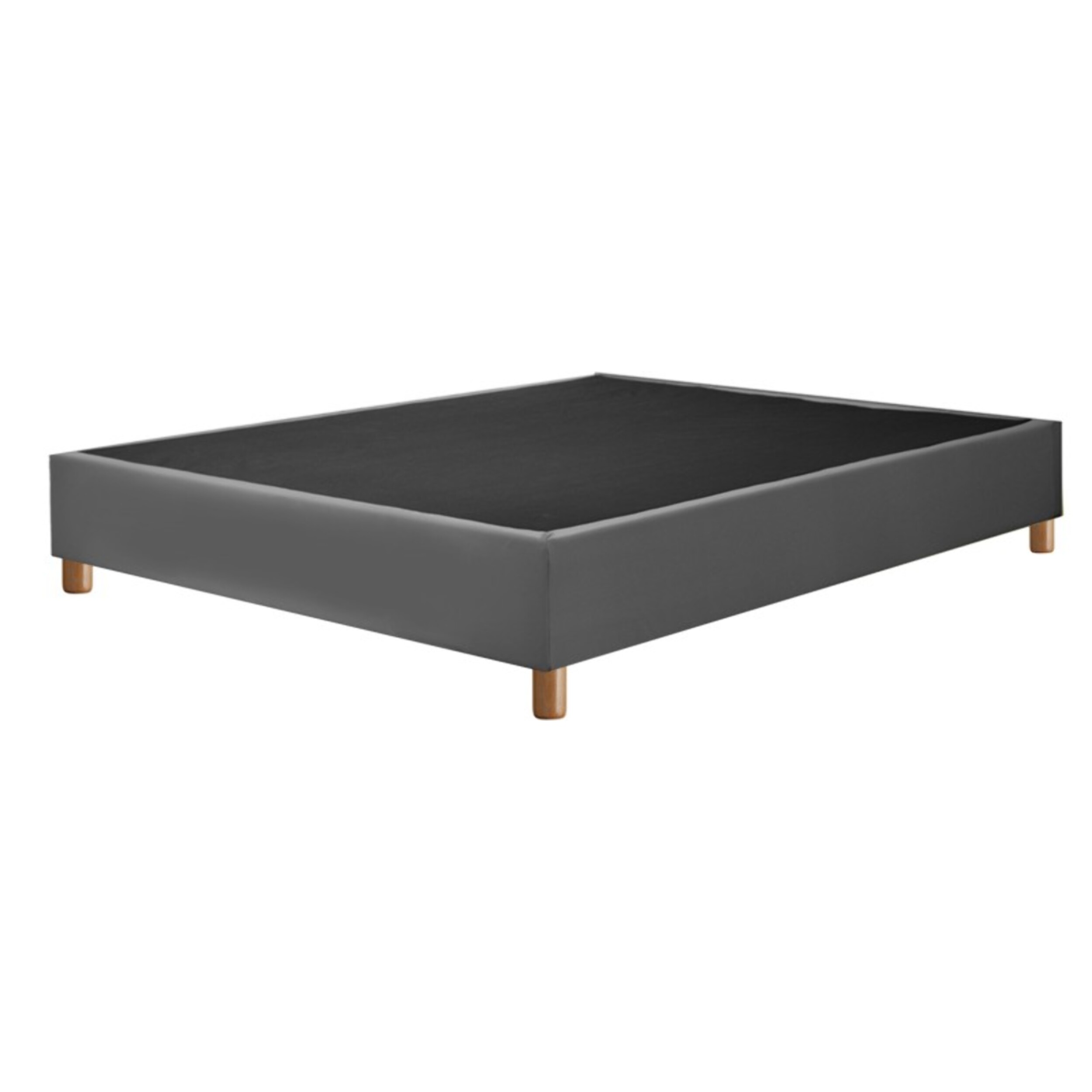 Ensemble Matelas Sultan mémoire de forme avec son sommier Cancun en similicuir gris