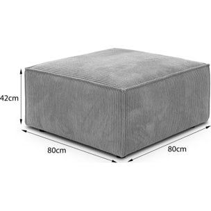 Pouf en velours côtelé - LIVIA