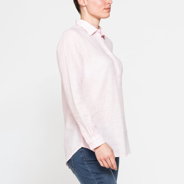 CAMICIA MODELLO SERAFINO IN TESSUTO LINO COTONE