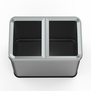 Poubelle de tri open top inox TALLIN 2x30L