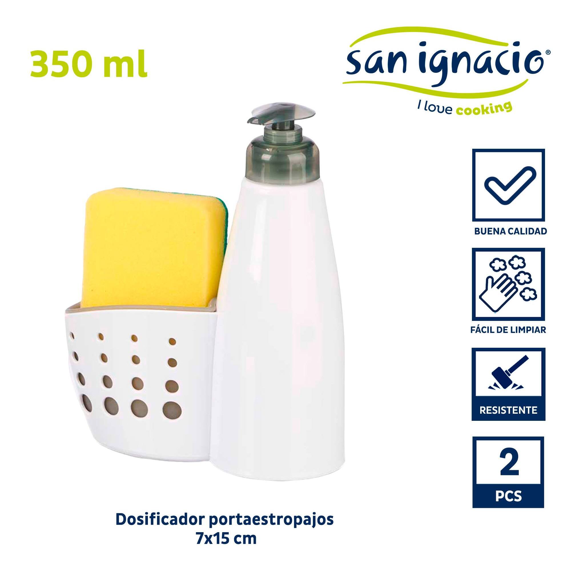 Dosificador portaestropajos plastico b g colección kinvara