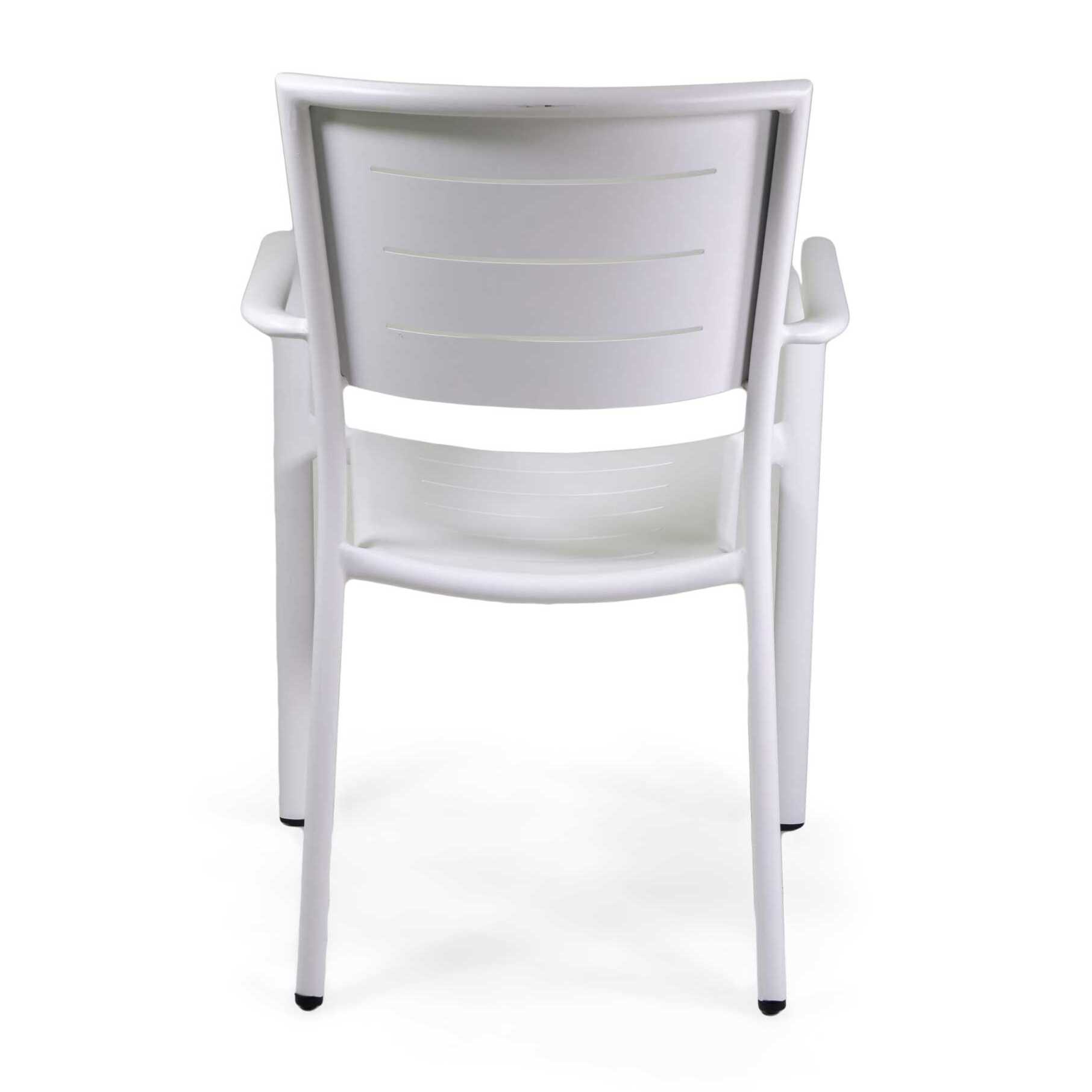 Poltrona Vacchetti Delta in alluminio bianco cm55,5x59,5h85