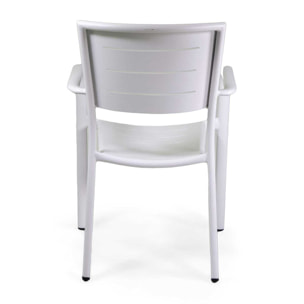 Poltrona Vacchetti Delta in alluminio bianco cm55,5x59,5h85