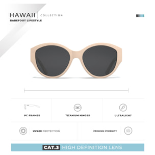 Gafas de Sol Hawaii Blanco Hanukeii para hombre y mujer