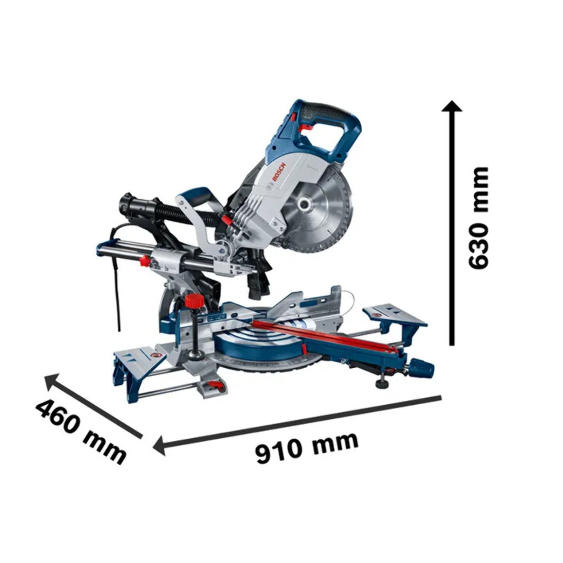 Scie à onglets radiale 1600W GCM 8 SJL Professional - BOSCH - avec accessoires - 0601B19100