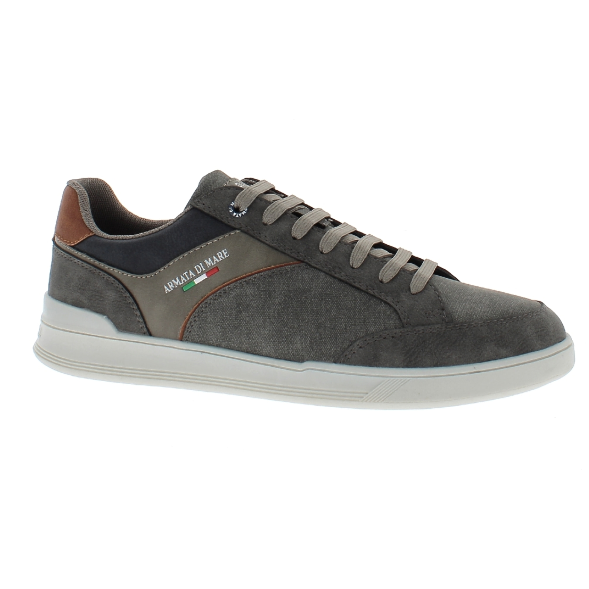 Armata di Mare Scarpe Uomo Sneakers Casual Stringate Basse con Soletta Rimovibile in Memory Foam AMU W24D644 Grey
