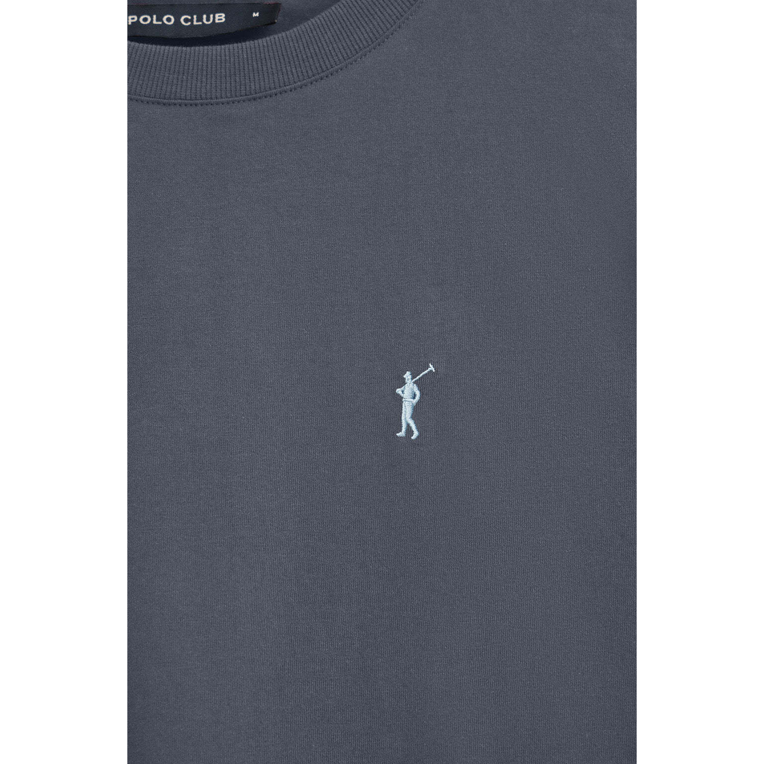 Pack uomo con tre magliette in nero, blu denim e bianco a girocollo e ricamo Rigby Go ricamato