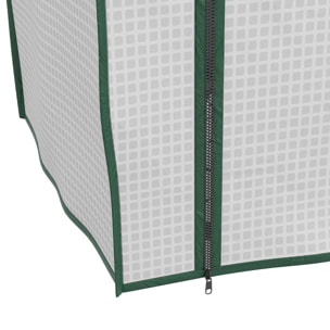 Invernadero de Jardín de 3 Niveles Invernadero de Terraza con 3 Estantes 1 Puerta con Cremallera para Cultivo de Plantas Flores Verduras 59x39x127 cm Blanco