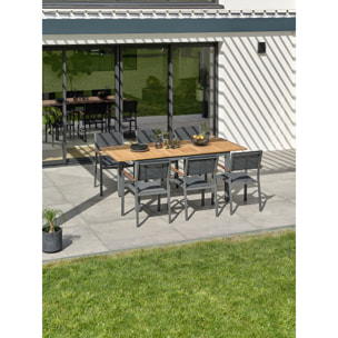 ORSINO - Ensemble repas de jardin 6 places - Acacia