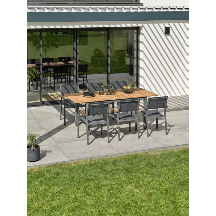 ORSINO - Ensemble repas de jardin 6 places - Acacia