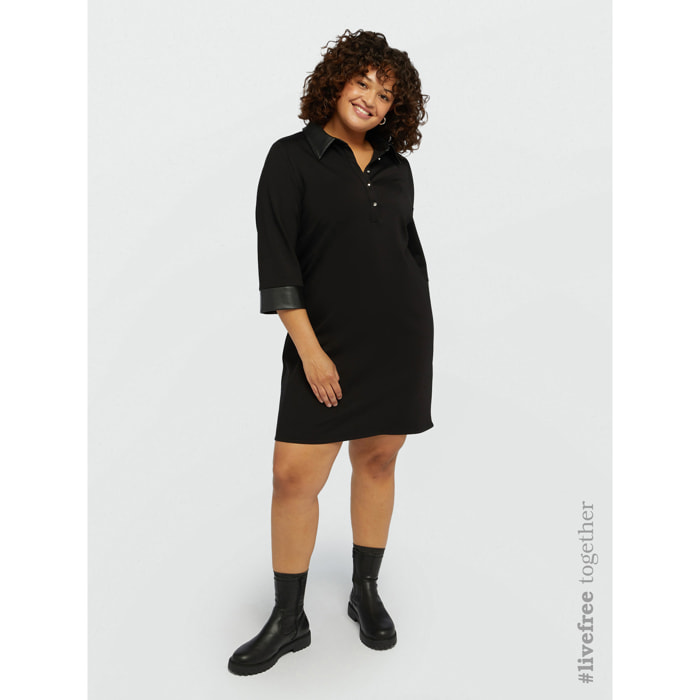 Fiorella Rubino - Minivestido de viscosa LENZING™ ECOVERO™ - Negro