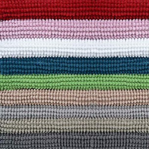 Tappeto Bagno Poppy Verde, Antiscivolo, Tessuto Morbido e Assobente.