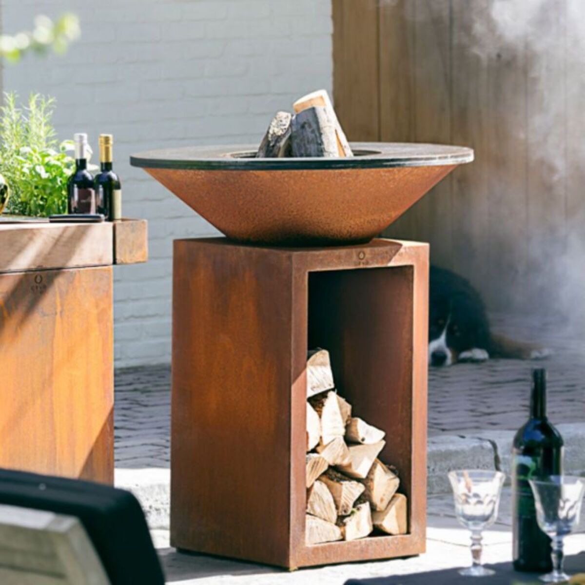 Brasero OFYR Classic Storage Corten 85 OC3C85
