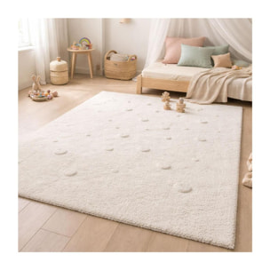 Tapis enfant Lufa, fait main en coton hypoallergénique