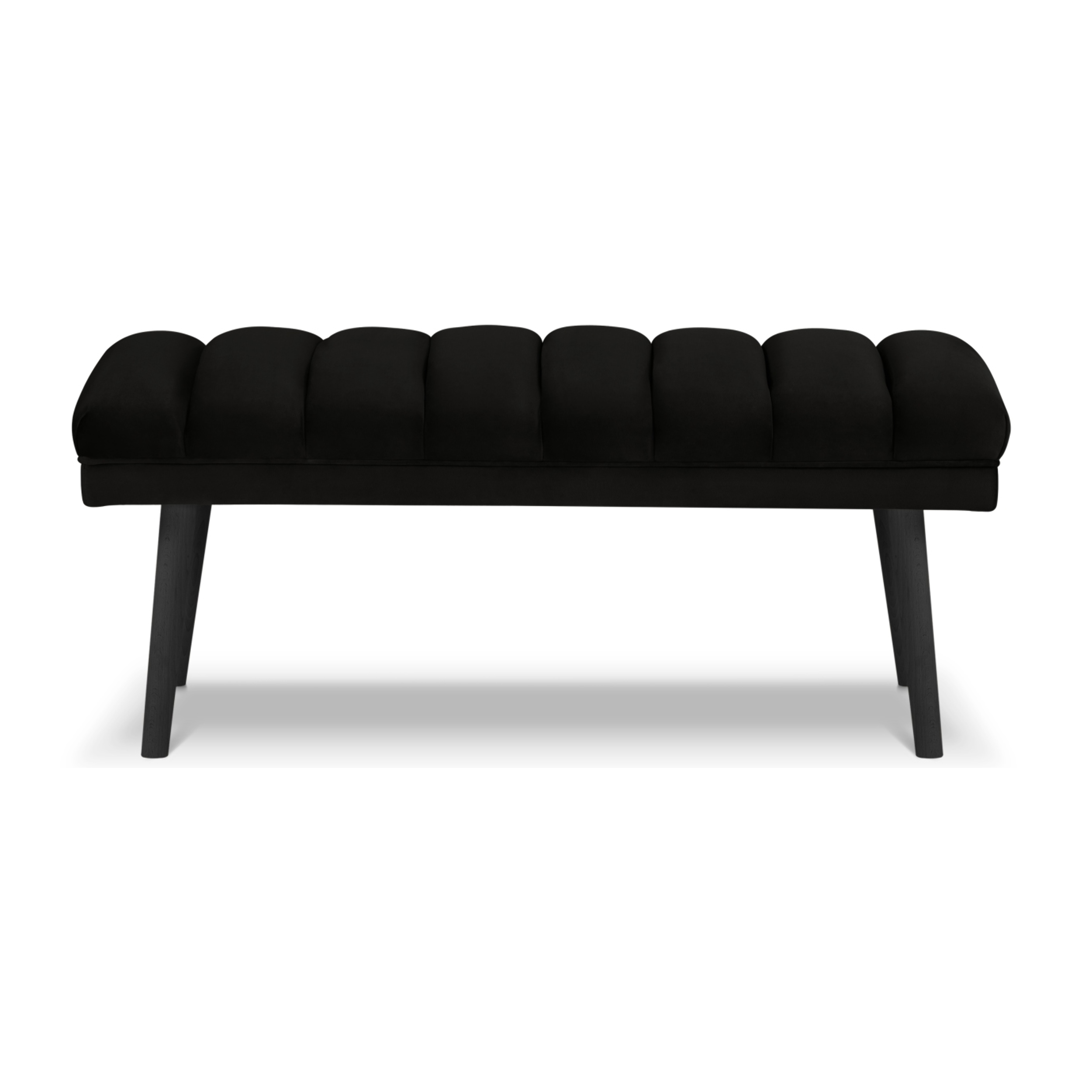 Banc "Frison" 2 places en velours noir