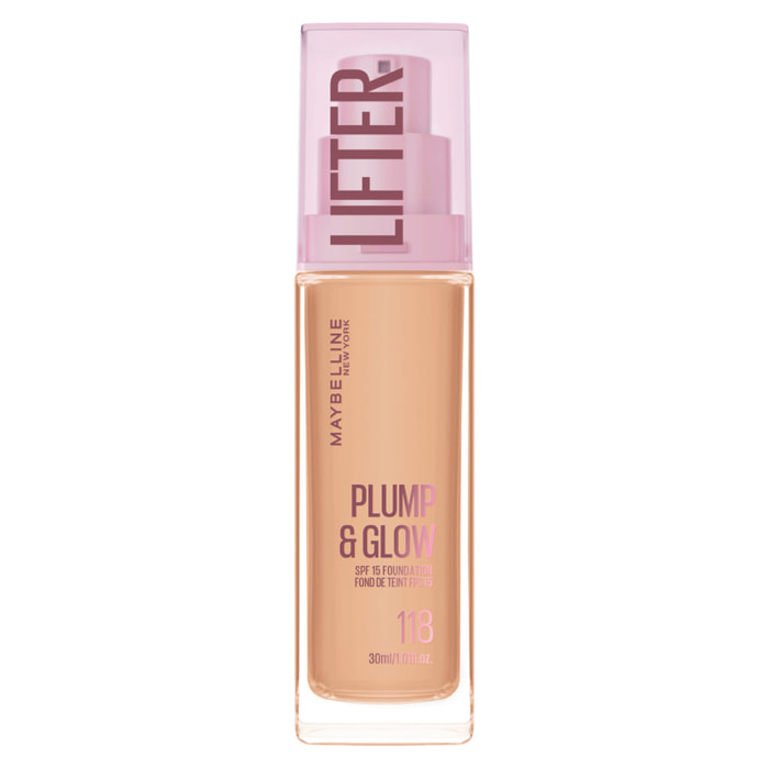 Fondotinta Idratante Rimpolpante 118 Lifter Plump & Glow SPF 15 con Niacinamide 30ml
