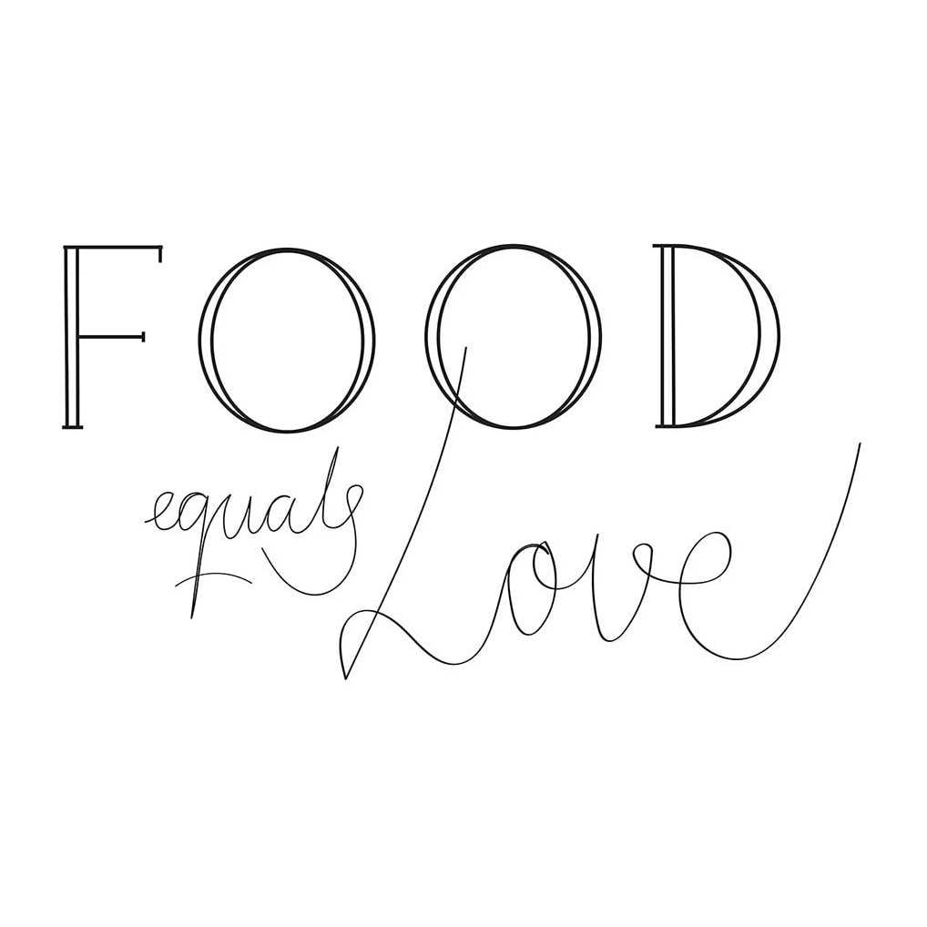 Affiche  food love Affiche sous cadre noir