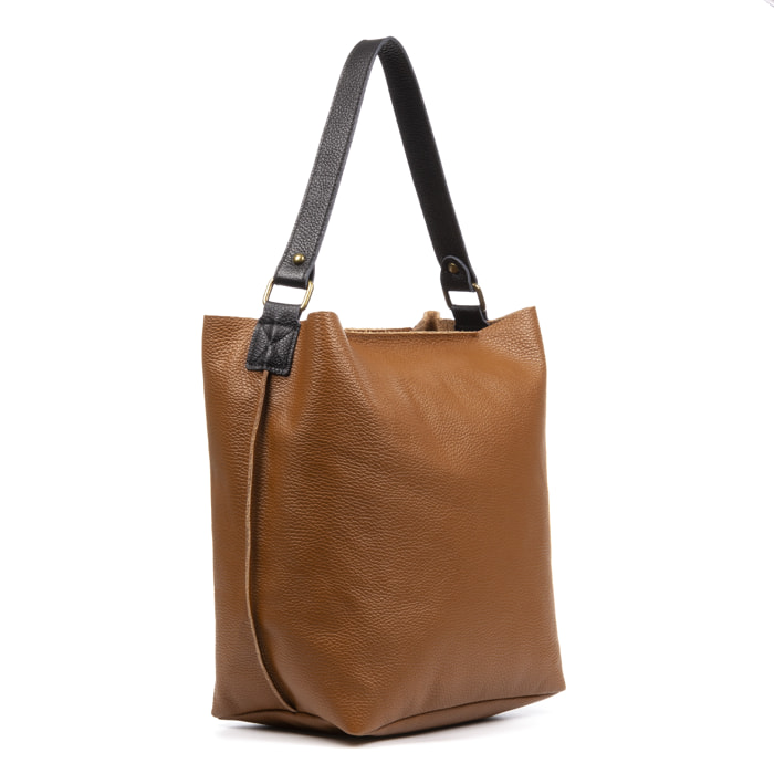 Alia bolso de hombro mujer. Piel auténtica Dollaro.