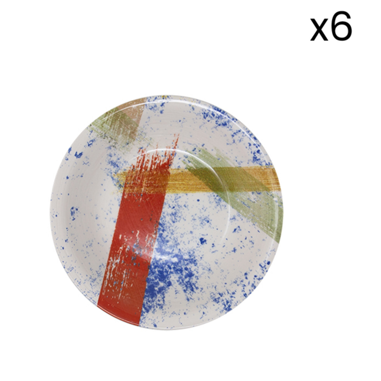 Set 6 coppette Canva in ceramica sottosmalto