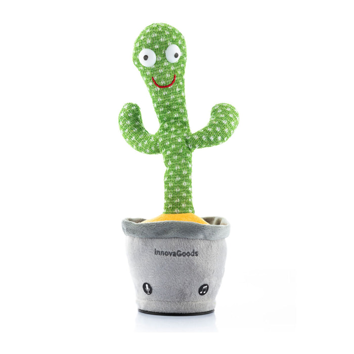 Cactus Dansant et Parlant Rechargeable avec Musique et LED Multicolore Pinxi InnovaGoods