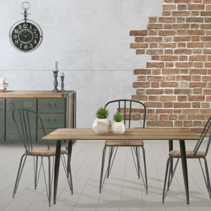 Table De Repas Imitation Bois 115x75x75cm