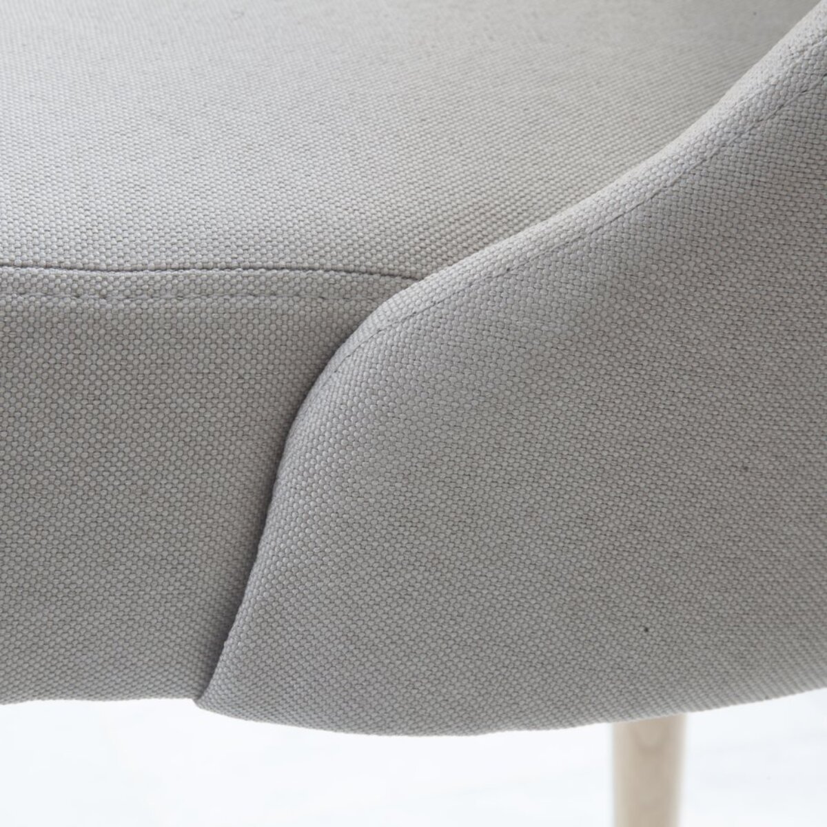Pack de 6 chaises -bois massif d'hévéa, mousse pu et textile-couleur beige 52 x 96 x 59 cm