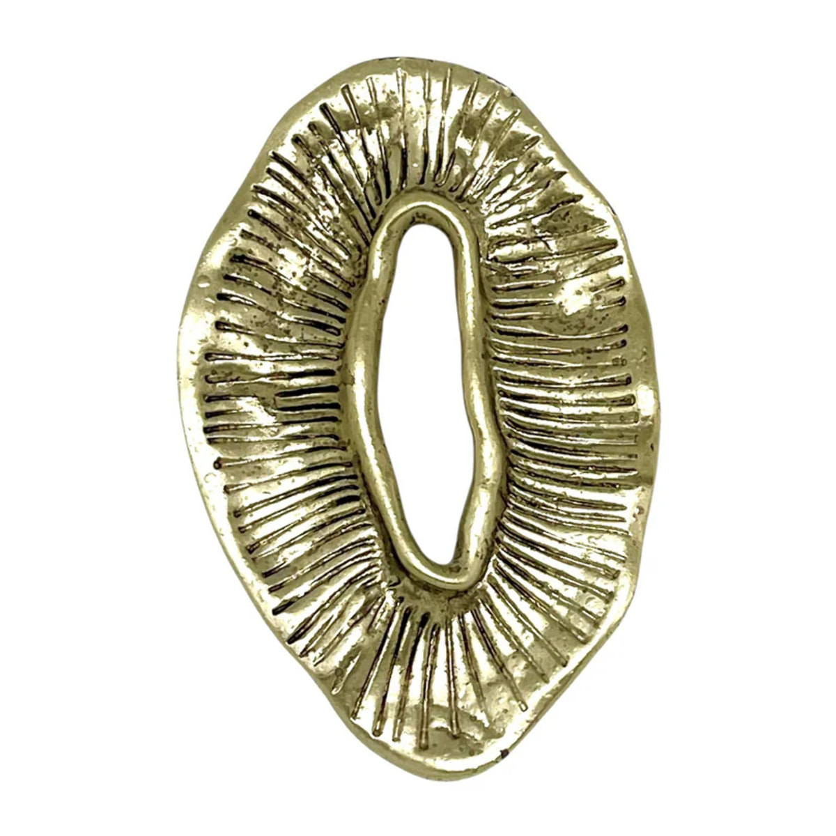 Broche Eclipse chapado dorado XXL.