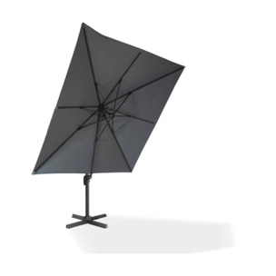 Parasol Sombra 360° carré avec housse de protection