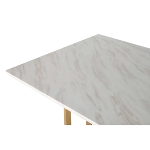 Mesa Comedor  Marmol Inoxidable Tebas 220x100x76 Cm