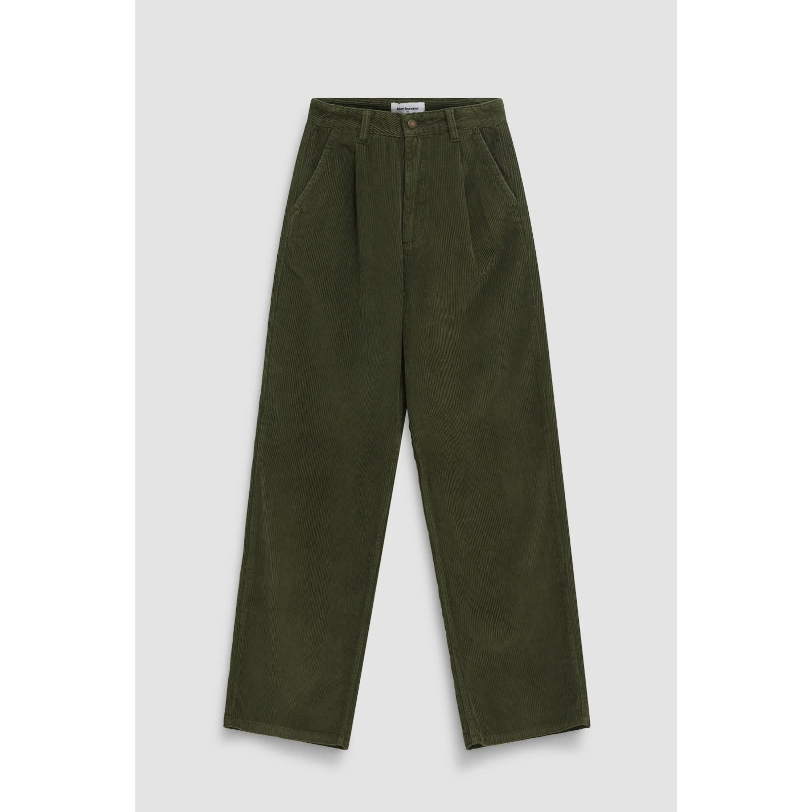 PANTALÓN STRAIGHT MUJER CORD OLIVE GREEN
