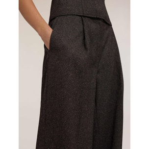 Motivi - Pantalones palazzo en hilo teñido - Gris