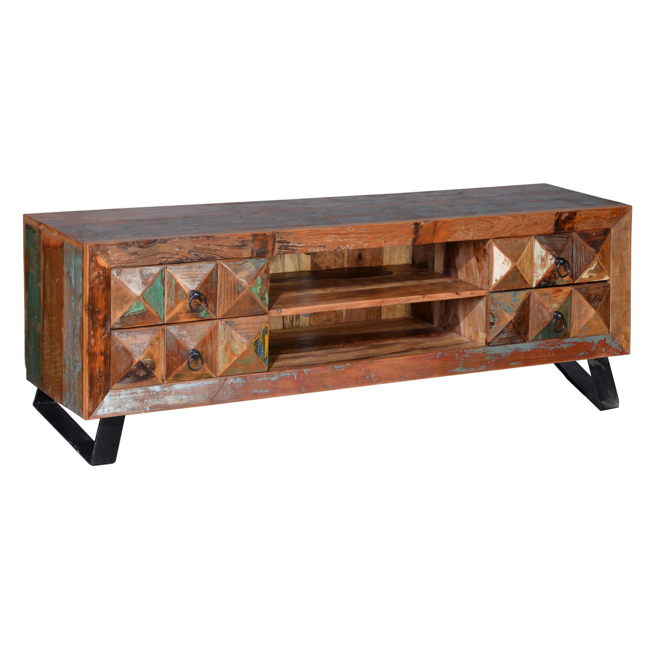 Mueble TV - madera reciclada - 155x40x55cm
