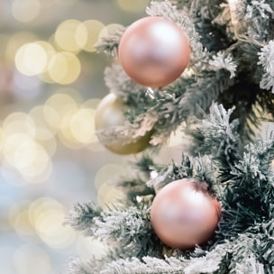set de 20 bolas de navidad de 4cm con diseños acabados en mate y brillante en colores champagne