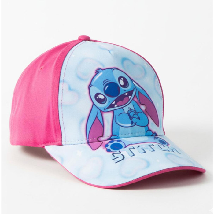 Gorra infantil ajustable Stitch - Color Fucsia - Talla 53cm