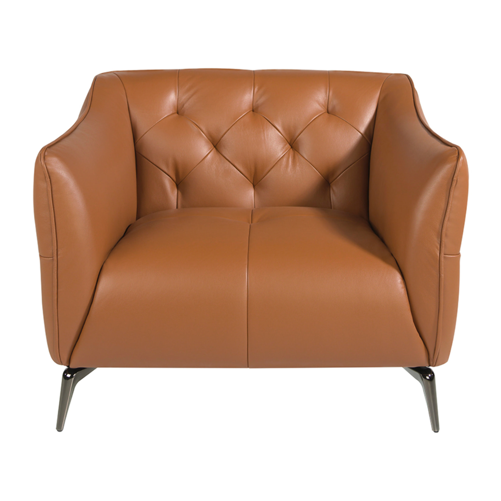 Sillón Angel Cerda tapizado en piel de vacuno 103x95x77cm