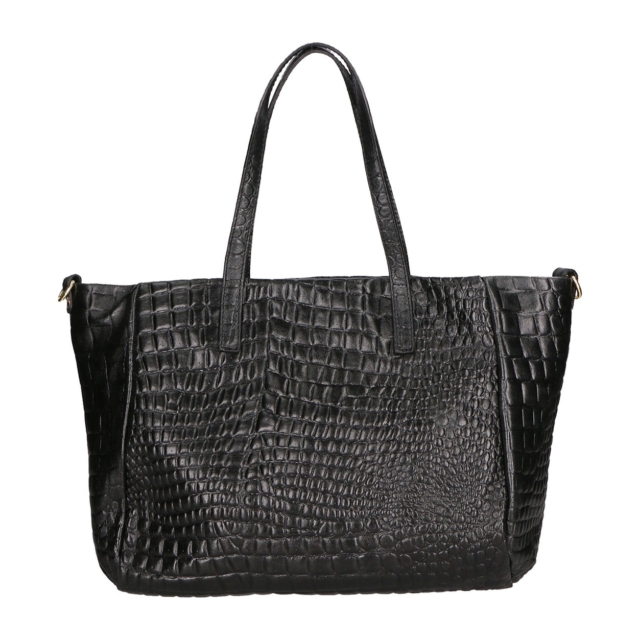 Borsa a spalla da donna - Modello Lorella - Vera pelle croco - 37.0 x 23.0 x 10.0 cm