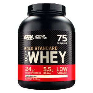Gold Standard 100% Whey Proteine Isolate in Polvere con Aminoacidi Non Aromatizzato - Barattolo da 2,25kg