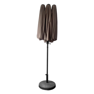 Parasol double LINAI oval - Taupe