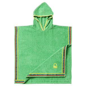 Albornoz poncho de niño 7-14 años 380 gsm 100% algodón verde, Benetton