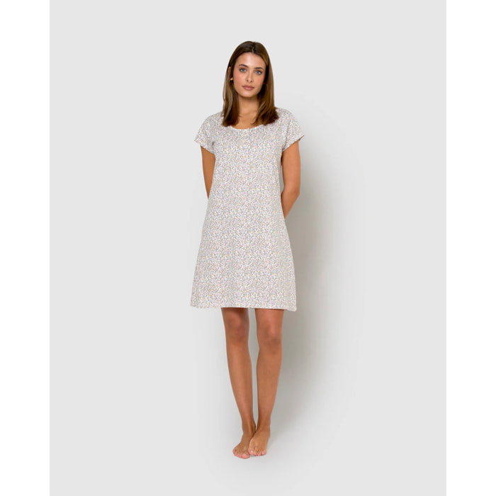 Vestido corto de algodón clarita verde