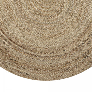 Tapis rond fait à la main en jute motif uni CIDO