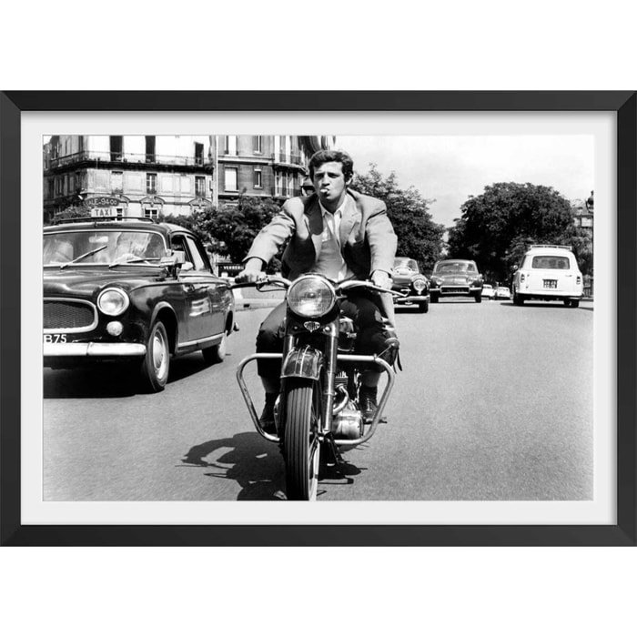 Affiche film Belmondo L'Homme de Rio 1964 Affiche + cadre en bois - Noir