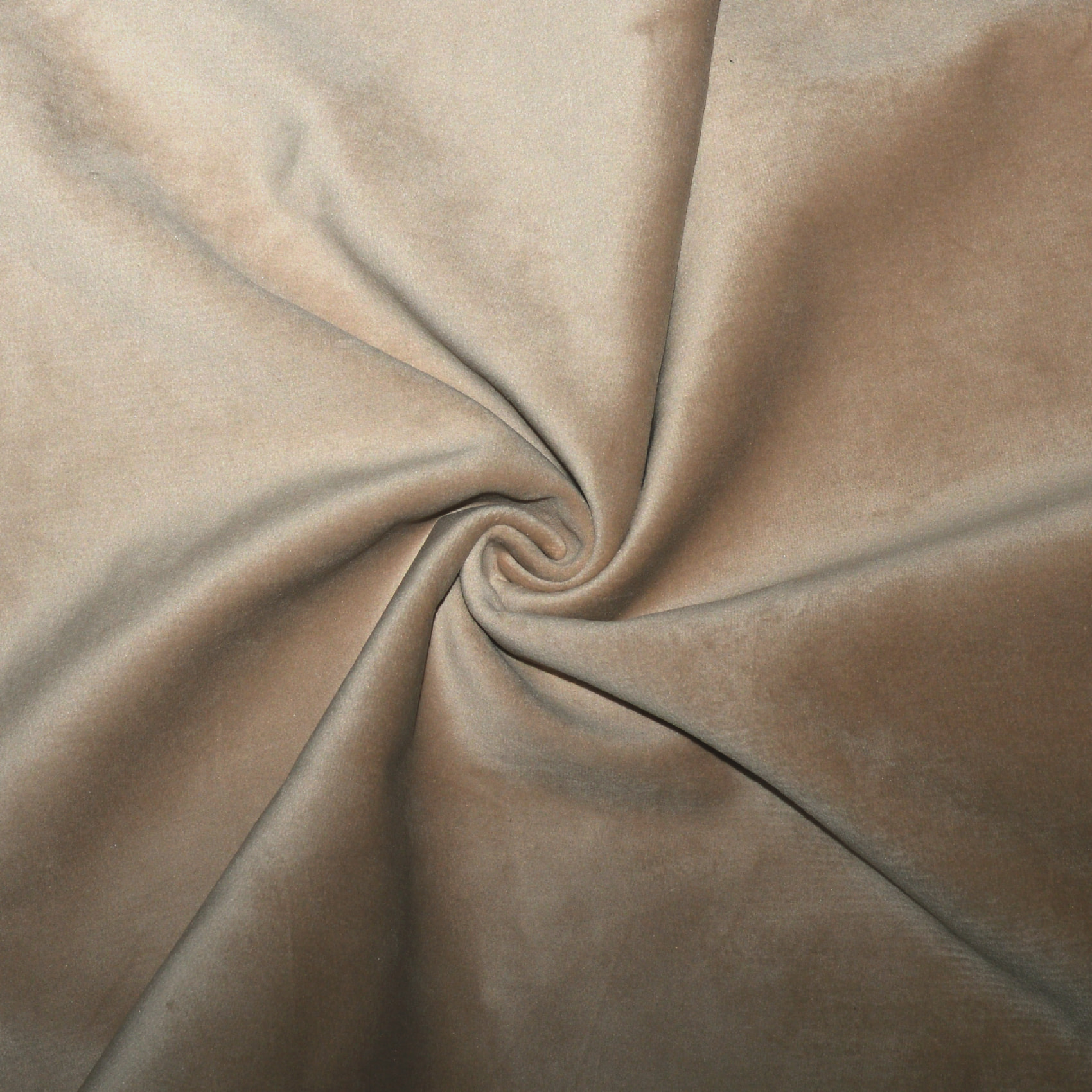 Tissu en velours doublé polaire - Beige