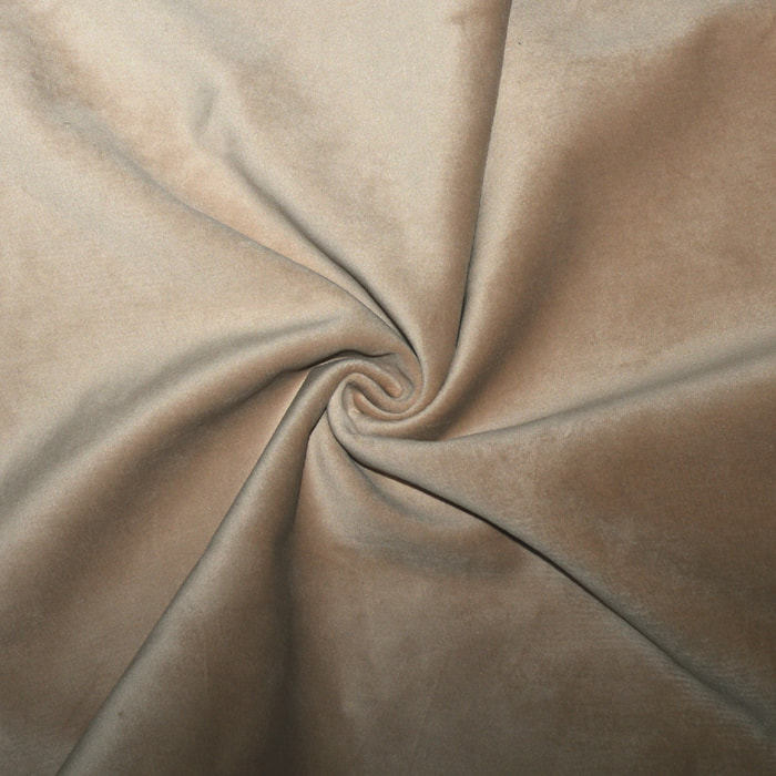 Tissu en velours doublé polaire - Beige