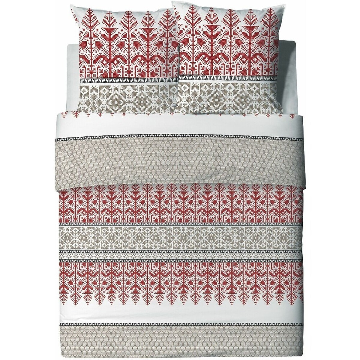 Parure Housse De Couette 3pcs avec Taies oreiller 100% coton 57fils Halti